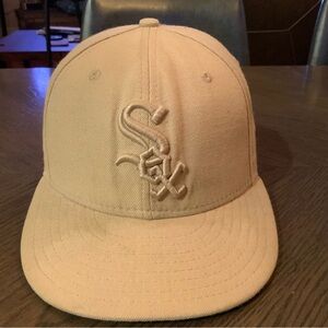 New Era Tan Chicago White Sox Fitted Baseball Cap 71/4